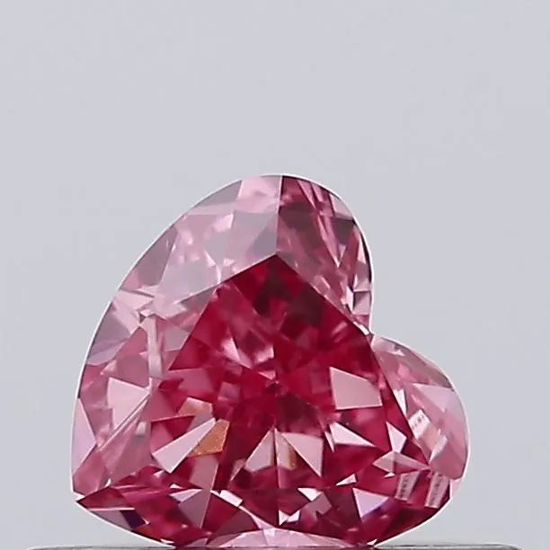 0.38ct Heart Lab Grown Diamond (Colour Fancy Vivid Pink, Clarity VVS2, IGI Certified)