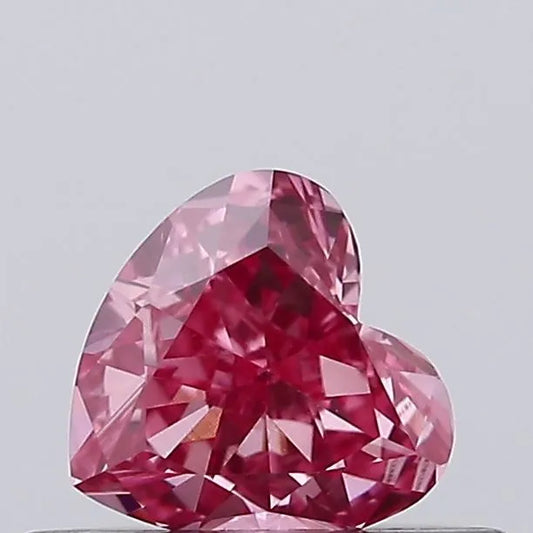 0.38ct Heart Lab Grown Diamond (Colour Fancy Vivid Pink, Clarity VVS2, IGI Certified)