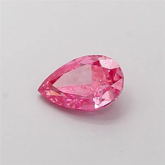 0.38ct Pear Lab Grown Diamond (Colour Fancy Vivid Pink, Clarity VS1, IGI Certified)