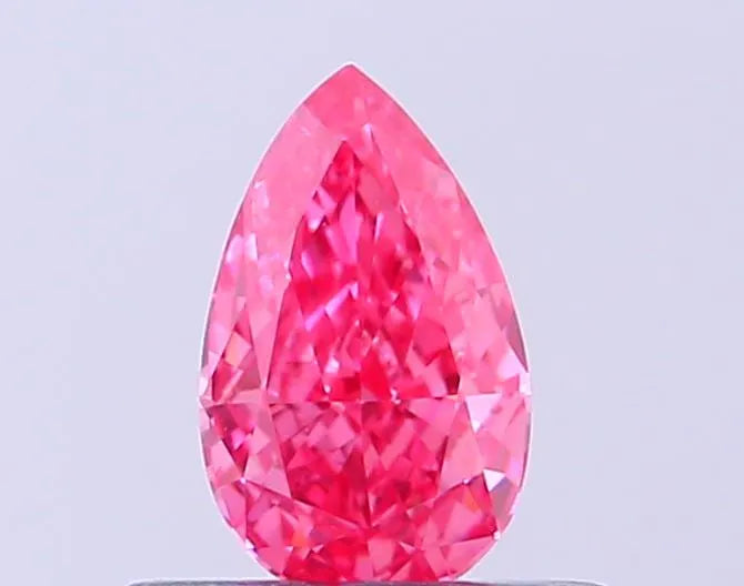 0.38ct Pear Lab Grown Diamond (Colour Fancy Vivid Pink, Clarity VVS2, IGI Certified)