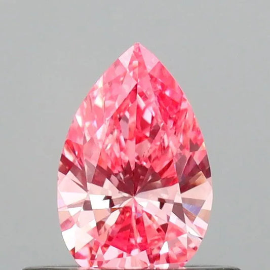 0.41ct Pear Lab Grown Diamond (Colour Fancy Vivid Pink, Clarity VS1, IGI Certified)