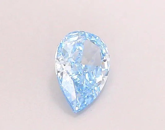 0.42ct Pear Lab Grown Diamond (Colour Fancy Vivid Blue, Clarity VS1, IGI Certified)