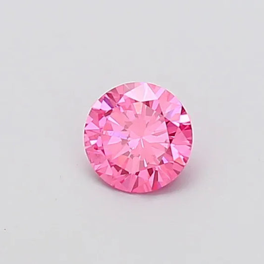 0.43ct Round Lab Grown Diamond (Colour Fancy Vivid Pink, Clarity VS1, Cut VG, IGI Certified)
