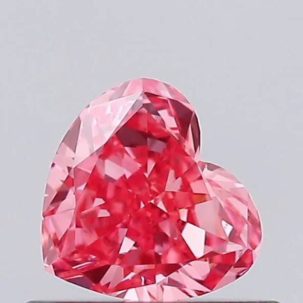 0.44ct Heart Lab Grown Diamond (Colour Fancy Vivid Pink, Clarity VS1, IGI Certified)
