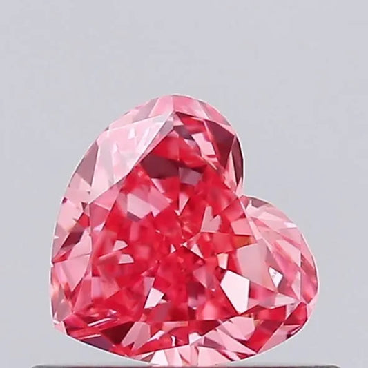 0.44ct Heart Lab Grown Diamond (Colour Fancy Vivid Pink, Clarity VS1, IGI Certified)