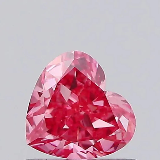 0.60ct Heart Lab Grown Diamond (Colour Fancy Vivid Pink, Clarity VS1, IGI Certified)
