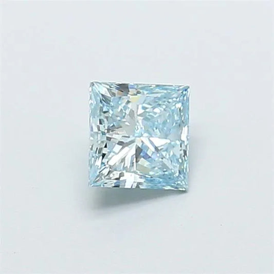 0.72ct Princess Lab Grown Diamond (Colour Fancy Intense Blue, Clarity VVS2, IGI Certified)