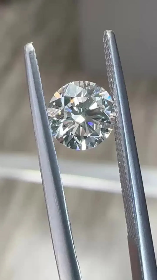 0.90ct Round Natural Diamond (Colour H, Clarity VS1, Cut ID, EGL Certified)