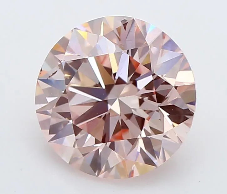0.92ct Round Lab Grown Diamond (Colour Fancy Pink, Clarity SI1, Cut ID, IGI Certified)