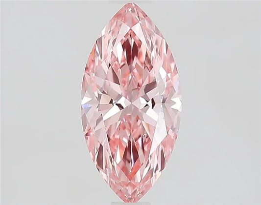 1.00ct Marquise Lab Grown Diamond (Colour Fancy Vivid Pink, Clarity VVS2, IGI Certified)