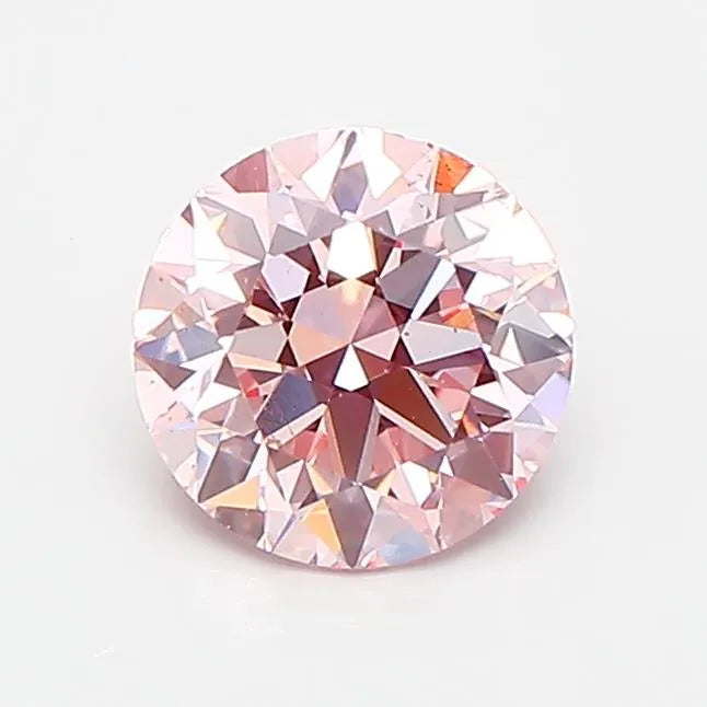 1.00ct Round Lab Grown Diamond (Colour Fancy Intense Pink, Clarity VS2, Cut ID, IGI Certified)