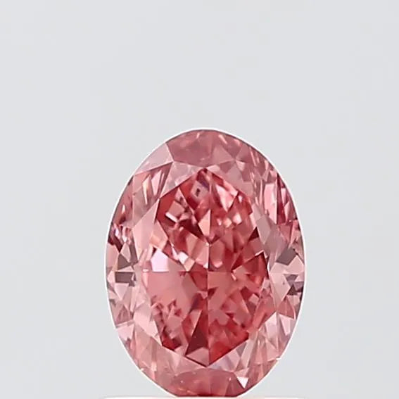 1.02ct Oval Lab Grown Diamond (Colour Fancy Intense Brownish Pink, Clarity VVS2, IGI Certified)