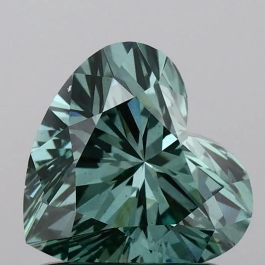1.04ct Heart Lab Grown Diamond (Colour Fancy Vivid Green, Clarity VS1, IGI Certified)