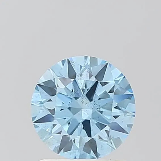 1.05ct Round Lab Grown Diamond (Colour Fancy Vivid Blue, Clarity SI1, Cut ID, IGI Certified)
