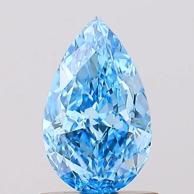 1.06ct Pear Lab Grown Diamond (Colour Fancy Vivid Blue, Clarity VS1, IGI Certified)