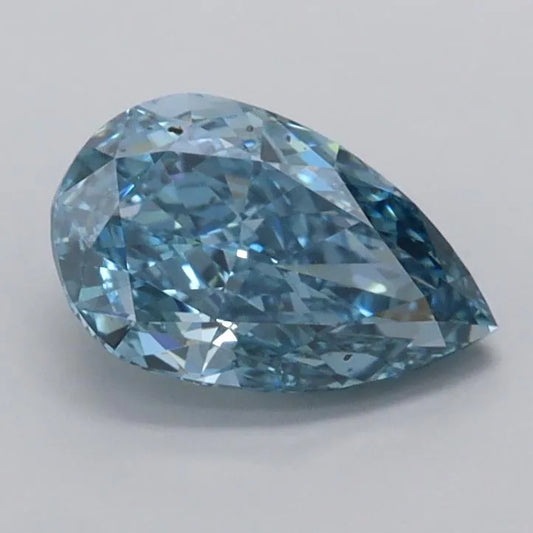 1.06ct Pear Lab Grown Diamond (Colour Fancy Vivid Blue, Clarity VVS2, IGI Certified)