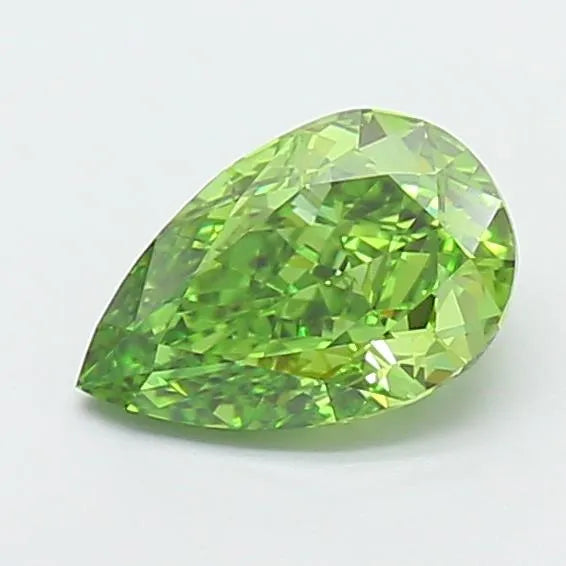 1.06ct Pear Lab Grown Diamond (Colour Fancy Vivid Green, Clarity VVS1, IGI Certified)