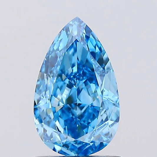 1.07ct Pear Lab Grown Diamond (Colour Fancy Vivid Blue, Clarity VVS2, IGI Certified)