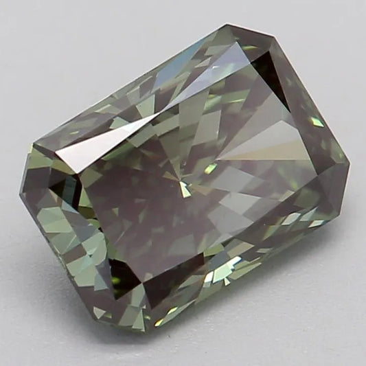 1.07ct Radiant Lab Grown Diamond (Colour Fancy Deep Green, Clarity VVS2, IGI Certified)