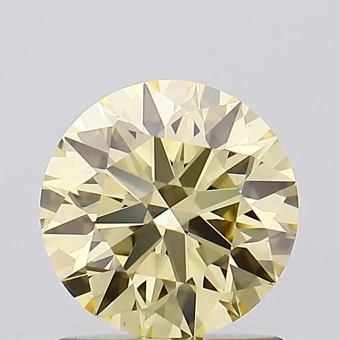 1.07ct Round Lab Grown Diamond (Colour Fancy Light Yellow, Clarity VS1, Cut ID, IGI Certified)