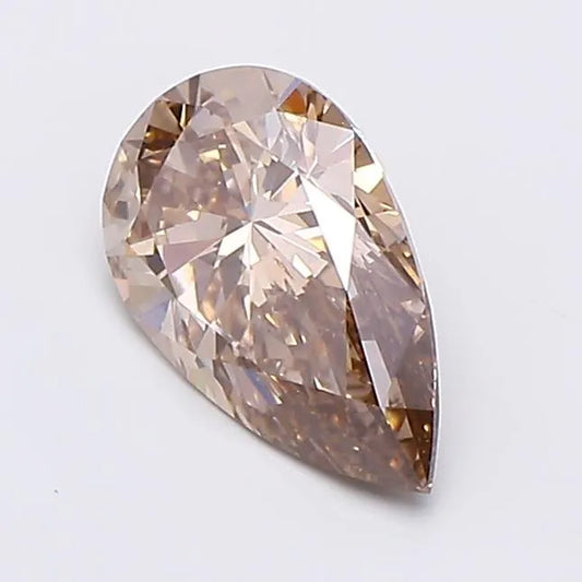 1.08ct Pear Lab Grown Diamond (Colour Fancy Brown, Clarity VVS2, IGI Certified)