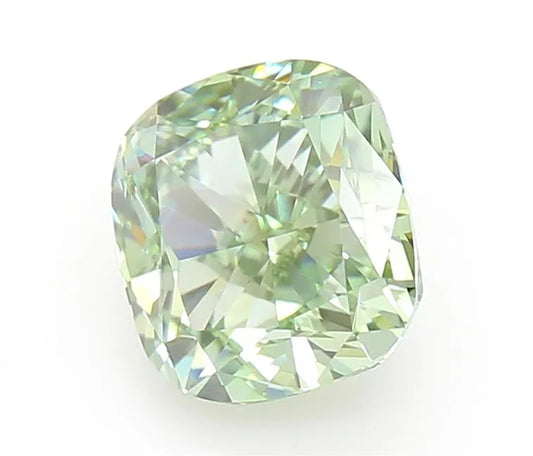 1.09ct Cushion modified Lab Grown Diamond (Colour Fancy Vivid Green, Clarity VVS2, IGI Certified)