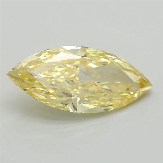 1.09ct Marquise Lab Grown Diamond (Colour Fancy Vivid Yellow, Clarity VVS2, IGI Certified)