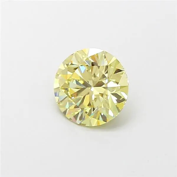 1.09ct Round Lab Grown Diamond (Colour Fancy Light Yellow, Clarity VS1, Cut ID, IGI Certified)