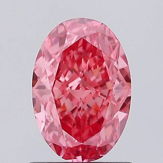 1.10ct Oval Lab Grown Diamond (Colour Fancy Vivid Pink, Clarity VVS2, IGI Certified)
