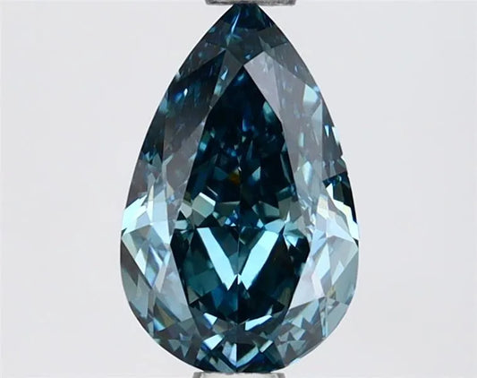 1.19ct Pear Lab Grown Diamond (Colour Fancy Deep Blue, Clarity VVS2, IGI Certified)