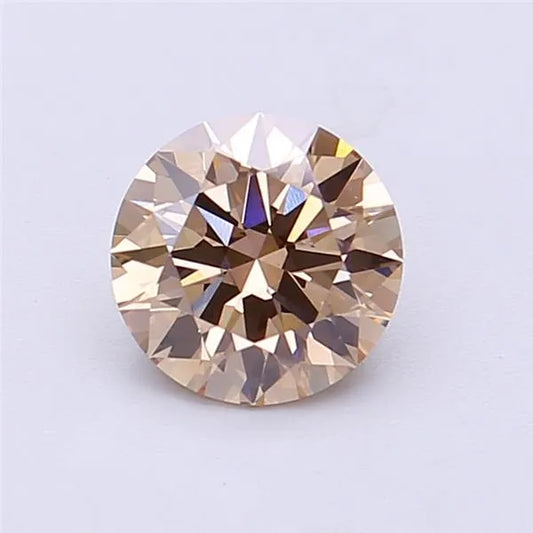 1.19ct Round Lab Grown Diamond (Colour Fancy Brown, Clarity VVS2, Cut ID, IGI Certified)