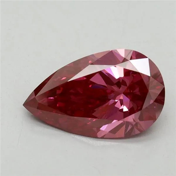 1.24ct Pear Lab Grown Diamond (Colour Fancy Vivid Red, Clarity VS1, IGI Certified)