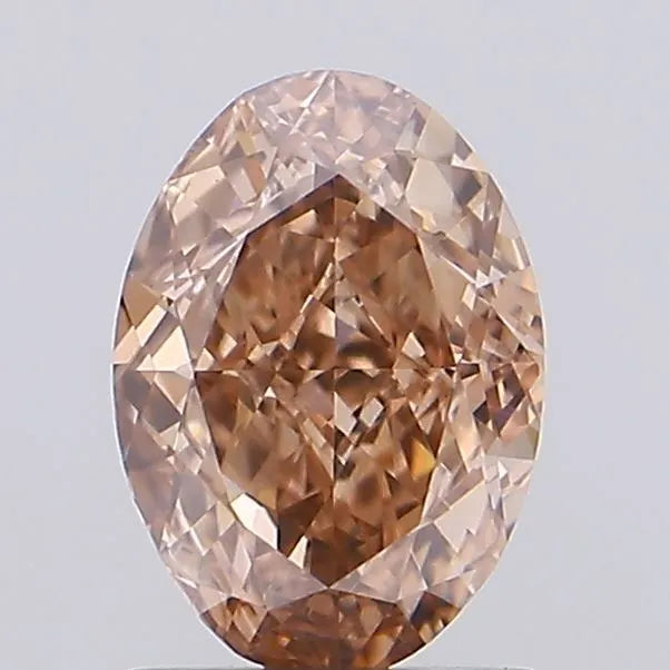 1.25ct Oval Lab Grown Diamond (Colour Fancy Brown, Clarity VVS2, IGI Certified)