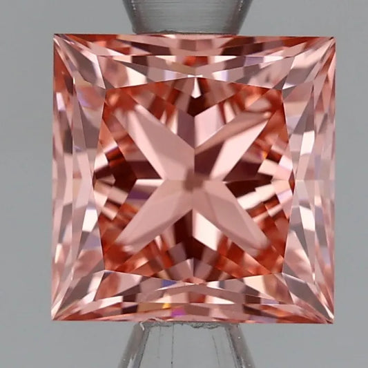1.26ct Princess Lab Grown Diamond (Colour Fancy Intense Pink, Clarity VVS2, Cut VG, IGI Certified)