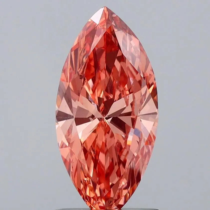1.29ct Marquise Lab Grown Diamond (Colour Fancy Intense Brown Pink, Clarity VS2, IGI Certified)