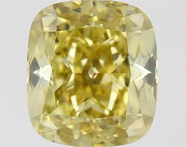 1.31ct Cushion modified Natural Diamond (Colour Fancy Deep Yellow, Clarity VS2, GIA Certified)