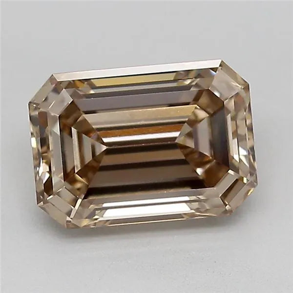 1.34ct Emerald Lab Grown Diamond (Colour Fancy Brown, Clarity VVS2, IGI Certified)