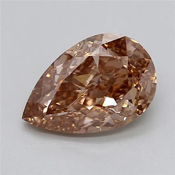 1.35ct Pear Lab Grown Diamond (Colour Fancy Light Pinkish Brown, Clarity VVS2, IGI Certified)