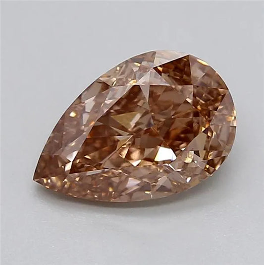 1.35ct Pear Lab Grown Diamond (Colour Fancy Light Pinkish Brown, Clarity VVS2, IGI Certified)