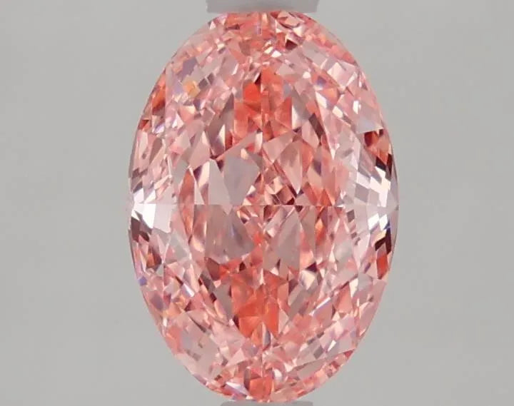 1.38ct Oval Lab Grown Diamond (Colour Fancy Vivid Pink, Clarity VVS2, IGI Certified)