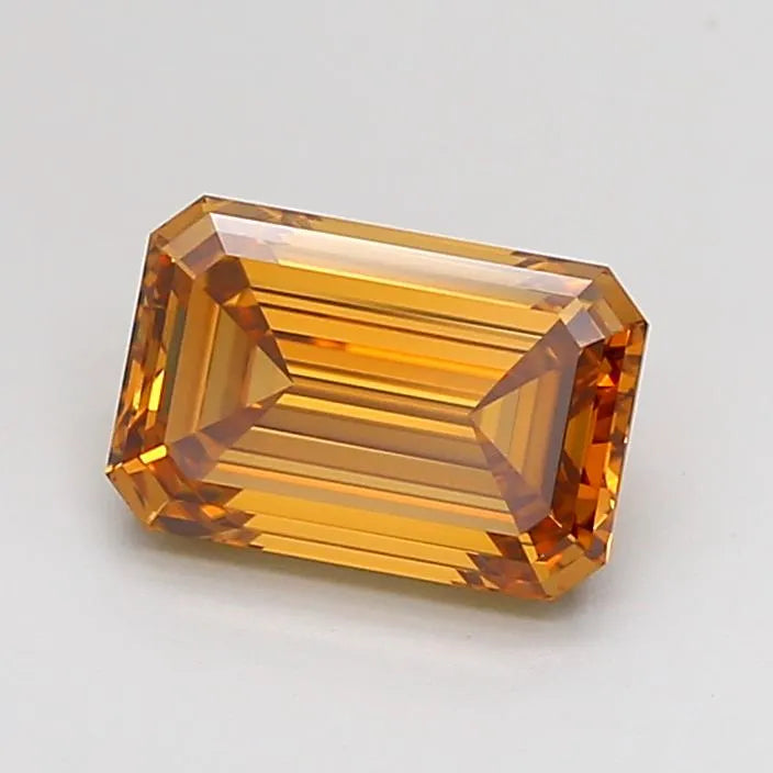 1.42ct Emerald Lab Grown Diamond (Colour Fancy Brown, Clarity VVS2, IGI Certified)
