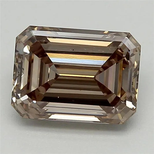1.45ct Emerald Lab Grown Diamond (Colour Fancy Light Gray Brown, Clarity VS1, IGI Certified)
