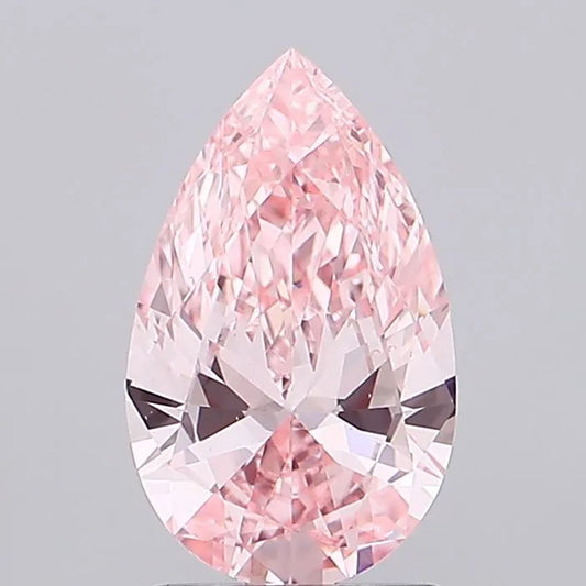 1.50ct Pear Lab Grown Diamond (Colour Fancy Vivid Pink, Clarity VS2, IGI Certified)