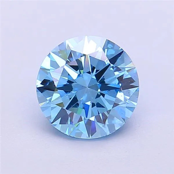 1.50ct Round Lab Grown Diamond (Colour Fancy Vivid Blue, Clarity SI1, Cut EX, IGI Certified)