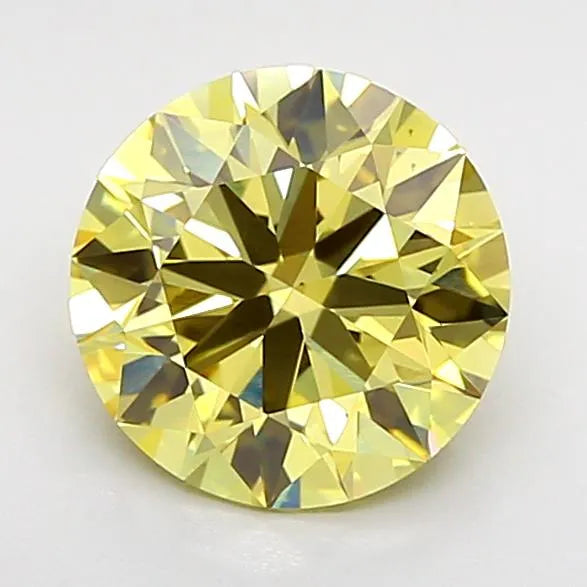 1.50ct Round Lab Grown Diamond (Colour Fancy Yellow, Clarity VS1, Cut ID, IGI Certified)