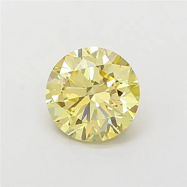 1.50ct Round Lab Grown Diamond (Colour Fancy Yellow, Clarity VS2, Cut VG, IGI Certified)