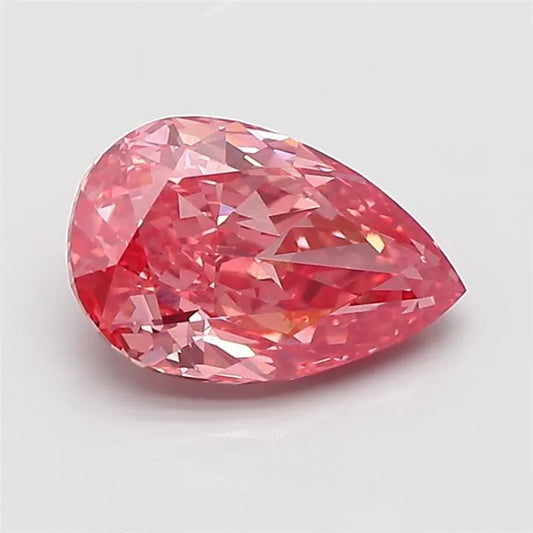 1.51ct Pear Lab Grown Diamond (Colour Fancy Vivid Pink, Clarity VVS2, IGI Certified)