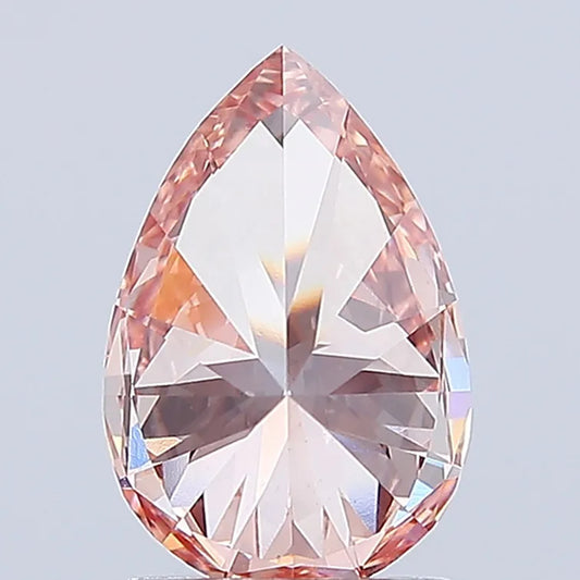 1.56ct Pear Lab Grown Diamond (Colour Fancy Light Brown, Clarity VS1, IGI Certified)