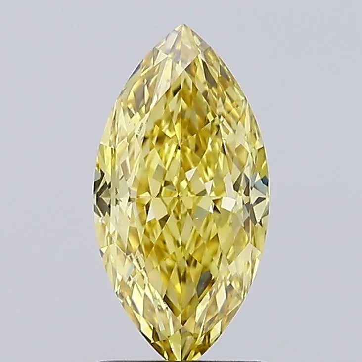 1.57ct Marquise Lab Grown Diamond (Colour Fancy Intense Yellow, Clarity VVS2, IGI Certified)