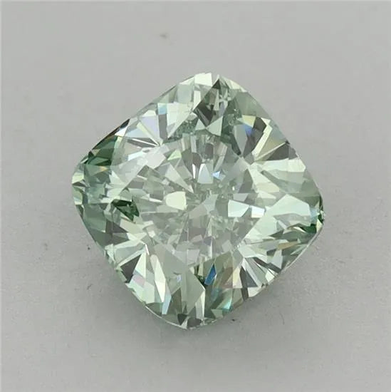 1.59ct Cushion modified Lab Grown Diamond (Colour Fancy Vivid Green, Clarity VS1, IGI Certified)